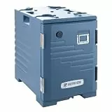 GastroHero Thermobox THBE90 | GN 1/1 Behälter | 90 Liter | Frontlader | isolierte Speisentransportbox | Catering Thermobox warm kalt | 12 Einschübe | stapelbar | mit Rollen | Profi Gastro Transportbox