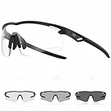X-TIGER Photochrome Fahrradbrille Herren Damen UV400 Ideale Auto Selbsttönend Sonnenbrille für MTB, Radfahren, Outdoor Sport Hochwertige MTB Laufbrille