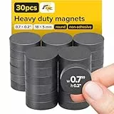 Ultra Starke Keramik Rundmagnete (18x5mm, 30 Stk) - Ferrit Magnete Rostfrei, Hitzebeständig - Vielseitig für Werkstatt, Haushalt, Büro, Kühlschrank, Whiteboard & DIY Basteln