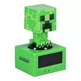 Paladone Minecraft Creeper Wecker - Offiziell Lizenziertes Icon mit Minecraft Musik & Nachtlicht für Kinder und Jugendliche, Gaming-Zimmer Zubehör, Minecraft Gamer Enthusiasten Novitätengeschenk