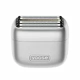 yoose mini Rasierer Herren elektrisch, IPX7 wasserdicht & USB-C wiederaufladbarer Elektrorasierer Herren, mini Rasierer mit magnetischem 5-Flexible-Klingen, Folienrasierer silber