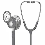 3M Littmann Classic III Stethoskop zur Überwachung, 5621, grauer Schlauch, 69 cm, 5621