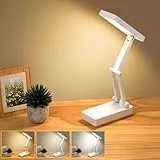 Suright LED Tischlampe Kabellos Akku Lampe,Faltbare Touch-Schreibtischlampe,Nachttischlampe,Dimmbare Tischleuchte mit 3 Lichtmodi,Aufladbare USB-Schreibtischleuchte für Schlafzimmer,Lesen,Lernen