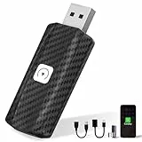 MSXTTLY Carplay Wireless Adapter U2C-AIR 2.0 für Auto mit Carplay und iOS 10+, 2024 Wireless Small Carplay Stick, Car Play Dongle, Direct Plug & Play, 5GHz Wi-Fi USB C/A, Schwarz