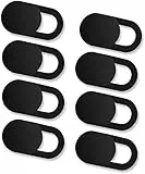 ivoler [8er Set Webcam Abdeckung, Slider Camera Cover Ultra dünne Webcam Cover Privacy-Schutz Kamera Abdeckung für Laptop, PC, Smartphones, Tablets, etc. - (Schwarz)