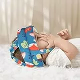 JUNUNDJING Kopfschutz Baby, Baby Kopfschutz, Anti-Kollision Baby Helm Kopfschutz, Helm Baby, Babyhelm, Baby Head Protector, für 6 Bis 36 Monate Baby, Kleiner Blauer Fuchs