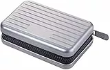 TROIKA Design Werkstatt Kreditkartenetui im Stil eines Hartschalenkoffers Titan KARTENKOFFER 105 x 70 x 30 mm