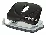 OFFICER PRODUCTS PRODUCTS 18051411-05 Locher/bis 20 Blätter/Mechanismus und Gehäuse aus Metall/Kunststoffarm (ABS)/ Farbe: Schwarz/Rutschfeste Kunstsoffkappe für den Boden