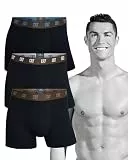 CR7 Boxershorts Herren Baumwolle – Cristiano Ronaldo Premium Herren Unterhosen – Männer Baumwoll Boxershorts Set – Komfort & Style – 3er-Pack