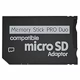 Aukuoy PSP Memory Stick Adapter: Micro SD auf PSP Memory Stick PRO Duo MagicGate Karte für PlayStation Portable, Kamera, Handycam