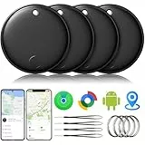 2026 Air Smart Tracker Tags für Android & iOS-4er Pack, Neu Dual-System Bluetooth Tracker kompatibel mit Apple Wo ist? & Android Google Find Hub, Schlüsselfinder für Schlüssel/Geldbörse/Fahrrad/Koffer