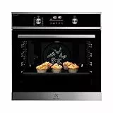Electrolux EOD6P77X Multifunktions-Dampfgarer mit pyrolytischer Reinigung, 11 Funktionen, 45 automatische Programme, mehrstufiges gleichmäßiges Kochen, thermische Sonde, schnelles Aufheizen