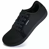 WateLves Barfuss Schuhe Damen Barfußschuhe Herren Kint Walkingschuhe Sneaker Minimalistische(Schwarz，39EU)