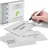 2DOBOARD Beschreibbare Magnete 15 x 10 cm für Kanban Board oder Scrum Tafel - 25 Stück - Grau - Scrum Karten für Whiteboard - Magnete zum beschriften - Magnetic Notes - Kanban Karten (Grau)