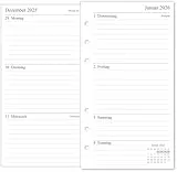 newestor 2026 Wochenplaner Einlage Personal, 1 Woche auf 2 Seiten, Kompatibel mit Filofax Personal Organiser, 9,5x17,1cm