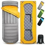 ATEPA Daunenschlafsäcke, Schlafsack Outdoor für Wärme und wasserabweisend,3-in-1 Schlafsäcke für 3 Jahreszeiten geeignet, ideal für Erwachsene beim Reisen, Camping,kann mit Einer Matte kombiniert,Grau
