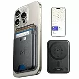 ESR für MagSafe Wallet mit „Wo ist?“ (Find My) Funktionalität, 5 Kartenhalter, RFID Schutz, Magsafe Geldbörse für iPhone, Wallet Tracker für iPhone 17/16/15/14/13/12 Serie,Nicht für 12/13 Mini,Schwarz