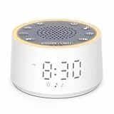 Dreamegg White Noise Machine mit Licht und Wecker, Weißes Rauschen Gerät für Erwachsene und Kinder, 25 Beruhigende Geräusche, 10 Farben Nachtlicht, Timer, Perfekt für Schlafzimmer & Kinderzimmer, USB