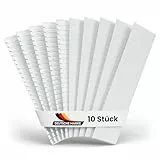 10 Stück Abdeckstreifen Sicherungskasten – Blindabdeckung für Verteilerkasten mit 12 Modulplätzen – Passend für Hager, F-Tronic, Hensel – Sicherungskasten Abdeckung universell einsetzbar (Weiß)