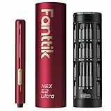 Fanttik E2 Ultra 3.7V Mini Elektro Schraubendreher Set, 50 in 1 Magnetische Präzisions-Schraubendreher Kit, Max 0.6N.m, 5/32 Zoll Sechskant, Zum Reparieren von iPhones, Laptops, Brille, Uhren (ROT)
