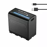 Miady 7200mAh NP-F970, NP-F960, NP-F950, NP-F930 Akku, Kompatibel mit Sony DCR-VX2100, DSR-PD150, DSR-PD170, FDR-AX1, HDR-FX1, HDR-FX7, HDR-AX2000,5V USB Ausgang, DC Strom-Eingang