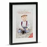 Aluminium Bilderrahmen für 10x15 Fotos - Moderner & Zeitloser Fotorahmen mit Echtem Glas für Bilder & Zertifikat | Freistehender Rahmen geeignet für Tisch oder Wand, Hoch- & Querformat