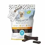 ProDen PlaqueOff Kauknochen für Hunde Zahnpflege, Pack mit 13 Knochen, Dental Sticks für mittelgroße und große Hunde, Dental Knochen für Plaque und frischen Atem, Huhn & Kürbis