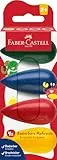 FABER-CASTELL 120408 - Wachsmalstifte ab 2 Jahre, Malkreide Birne, 4 bunte Kreiden