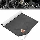 LOMUG Wildleder Optik Kunstleder Selbstklebend, 40x200 cm Kunstleder Wildleder Optik Stretch Dehnbar Stoff Velours, Dachhimmel Stoff, Bezugsstoff Autostoff für Reparatur, Caravan, Möbel, Taschen, DIY