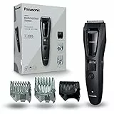 Panasonic ER-GB62-H503 Bart-, Haar- & Körperschneider für Männer, tragbarer, kabelloser, wasserdichter Trimmer, 39 Längeneinstellungen, 3 Aufsätze, kabelloser & kabelgebundener Betrieb, Mattgrau
