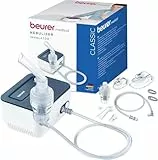 Beurer IH 16 Inhalator, Inhalationsgerät für Kinder und Erwachsene, bei Erkältungen und Atemwegserkrankungen der oberen und unteren Atemwege, einfache Reinigung, kompaktes Design, blau/weiß