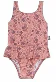 Sterntaler Badeanzug Corale – UV-Schutz 50+ Schwimmanzug Mädchen – Badeanzug mit Korallen Print, Schößchen-Volants und Windeleinsatz bis Größe 86/92 - Bademode – zartrosa, Größe 92
