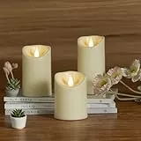 Abrief led kerzen outdoor mit timerfunktion-Säulen elektrische kerzen 3 Stück-für Camping,Hochzeiten,Home Deco,D 7.5cm H 10/12.5/15cm