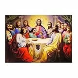 Pracht Creatives Hobby Diamond Painting Set, Bild mit Motiv Abendmahl und Zubehör, Bastelset zum Malen mit Glitzersteinchen, für Kinder ab 5 Jahren