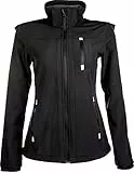 HKM 5273 Softshelljacke Sport, Damen Mädchen Jacke Regenjacke Kapuze, Schwarz (Black), XXL