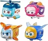 Super Wings EU770491 - Super Pets im 4er Pack, ca. 4,3 cm große Super Haustiere mit wechselbaren Gesichtsausdrücken und Lichteffekten, für Kinder ab 3 Jahren