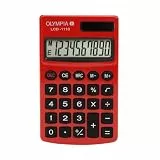 Olympia LCD1110 Taschenrechner, Solar & Batterie, 10-stelliger Tischrechner