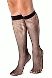 LORES Kniestrümpfe für Damen, Fischnetz-Stil, Einheitsgröße, Rautenmuster