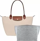 Umiup Pliage Organizer M, Organizer für Longchamp Tasche M für Longchamp Tasche mit Multifunktionalen Taschen Großes Fassungsvermögen, Handtaschen Inlet (Grau, Medium 26x13x20cm)