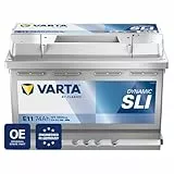 VARTA Automotive DYNAMIC SLI (E11) 12V 74Ah 680A - Nassbatterie KFZ mit Standardausstattung & ohne Start-Stopp System - Starterbatterie für einfachen Energiebedarf - Bleisäurebatterie wartungsfrei