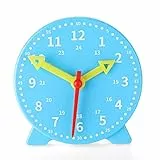 camelize Uhr Lernen,Kinder Lernspiel Uhr,Zeitunterrichts- und Demonstrationsuhrmodell, Lernressourcen für Kinder in der frühen Bildung, 4 Zoll 12/24 Stunden ab 4 Jahren(Lt Blau)