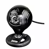 Hama HD Web-Cam mit Mikrofon (Streaming Kamera mit Abdeckung, Webkamera für Konferenzen und Meetings am PC, Laptop und Notebook) schwarz