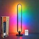 Grundig RGB Stehlampe 104,5 cm - LED Lampe mit Fernbedienung und Musikmodus - Standleuchte mit Timer bis zu 4 Stunden - Gaming Zubehör mit RGB und Weißlicht