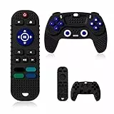 Bambebe Beißring, 2PCS Weicher Zahnungshilfe, Fernbedienung Beissring, Silikon Zahnen Spielzeug für 0-12 Monate, Montessori Baby Spielzeug 6 Monate