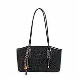 HICARRY Handtasche Damen Kunstleder Vintage Schultertasche Klein Tote Bag Elegant Henkeltaschen Shopper Bag Handbags for Women Tragetasche für Arbeit Reisen (Leo-Schwarz)
