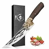 Purple Dragon kochmesser Hochwertiges Küchenmesser Geeignet zum Schneiden von Fleisch, Fisch und Gemüse Chefmesser Fleischmesser mit Rosenholzgriff und Fingerschutz Geschenke für Männer