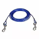 CtopoGo 10ft /16ft /33ft - Hund Tie Out Cables, Haustier Tie-Out Leinen, Tie-Out Kabel Heavy Duty Dogs Kettenleinen für Hunde bis zu 125 lbs, Haustiere führen für kleine/mittlere Größe (3m, Blau)