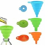 3 Stück Trichter Küche,Trichter Klein,Trichter,Trichter Bier,Mini Trichter,Trichter Faltbar,Silikontrichter Küchen Zusammenklappbarer Trichter Für Bier, Öl, Flüssigkeiten Flüssigkeitsübertragung