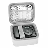 Leayjeen Digitalkamera 4K Tasche, Kompatibel mit FlyFrost/IXNAIQY/JGIPL/TEFTYMON/YiFuar Kameras, Eva Hartschutz-Tragecase mit Innentasche (nur Tasche) Weiß