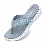 MGGMOKAY Damen flip-Flops Sommer Sportliche Sandalen Leicht mit Arch Support,Grau,39